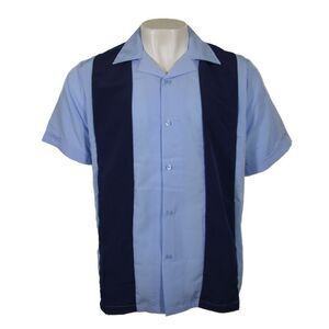Maximos Men's Retro Classic Two Tone Bowling Shirt